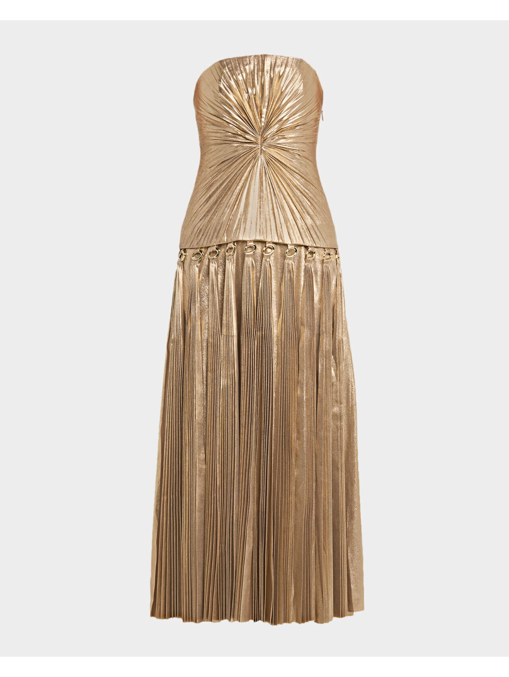 NEW, Acler Fintry Metallic Strapless Dress in Gold Sz 4 #MD2141 - Picture 3 of 9